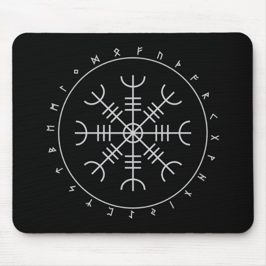 Aegishjalmr Runes Mousepad Muismat (Voorkant)