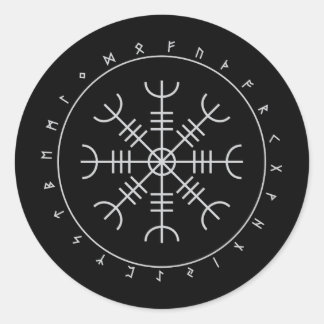 Aegishjalmr Runes Stickers (Ronde)