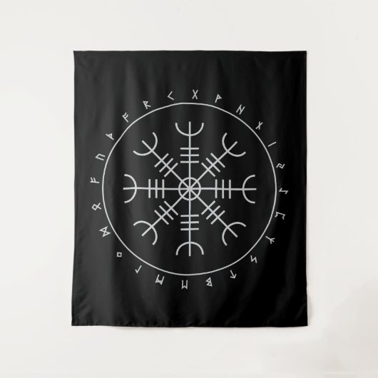 Aegishjalmr Runes Wall Tapestries Wandkleed (Voorkant)