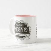 Aegyo K-pop Koreaans 11 oz Two-Tone Mok (Voorkant links)