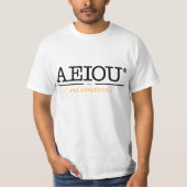 AEIOU* en soms Y. T-shirt (Voorkant)