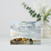 Aelbert Cuyp Koe in een rivier Briefkaart (Staand voorkant)