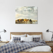 Aelbert Cuyp - Koeien in een rivier Canvas Afdruk (Insitu (Slaapkamer))