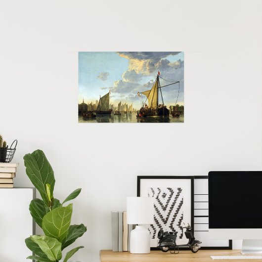 Aelbert Cuyp The Maas in Dordrecht Poster (Thuiskantoor)