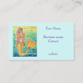 Aelia Yellow mermaid art van Renee L. Lavoie Visitekaartje (Voorkant)