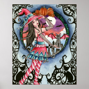 Aelita en Jax - Halloween Witch Poster