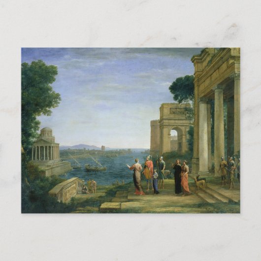 Aeneas and Dido in Carthage, 1675 Briefkaart (Voorkant)