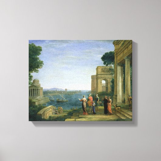 Aeneas and Dido in Carthage, 1675 Canvas Afdruk (Voorkant)