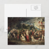 Aeneas bereidt zich voor om de Trojanen naar balli Briefkaart (Voorkant / Achterkant)