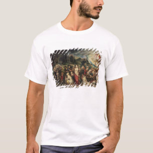 Aeneas bereidt zich voor om de Trojanen naar balli T-shirt