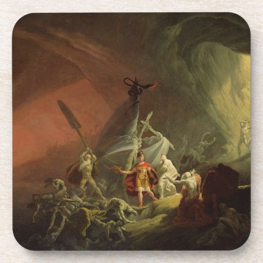 Aeneas en de Sibyl, c.1800 (olie op canvas) Bier Onderzetter (Voorkant)