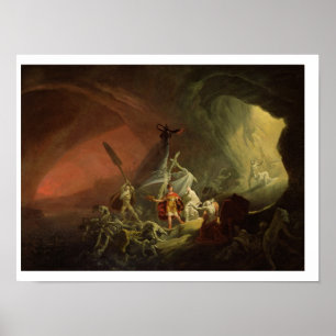 Aeneas en de Sibyl, c.1800 (olie op canvas) Poster