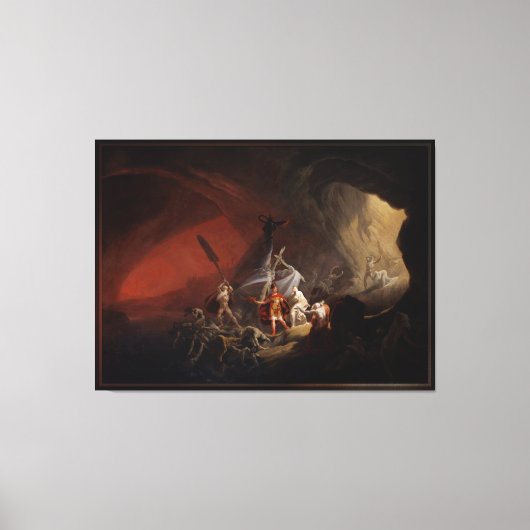 Aeneas en de Sibyl Old Masters Reproduction Canvas Afdruk (Voorkant)