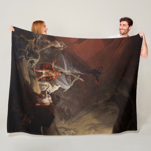 Aeneas en de Sibyl Old Masters Reproduction Fleece Deken (In situ)