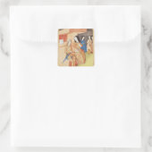 Aeneas en Dido, uit de werken van Virgil Vierkante Sticker (Tas)