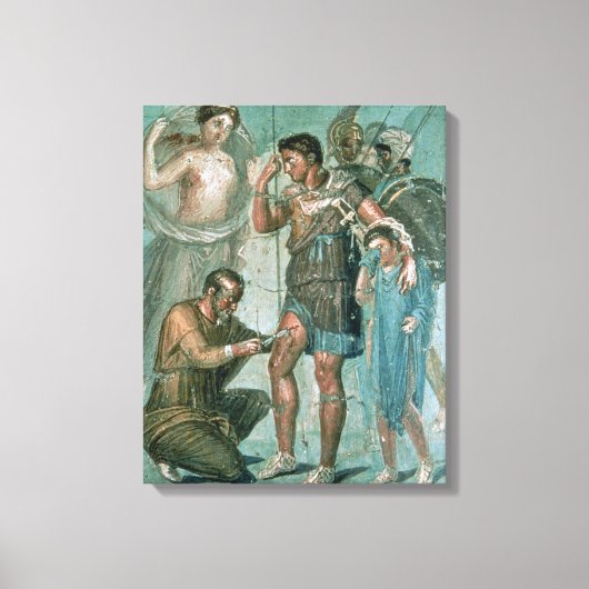 Aeneas gewond bij Pompeii Canvas Afdruk (Voorkant)