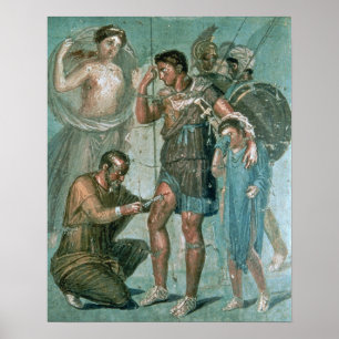 Aeneas gewond bij Pompeii Poster