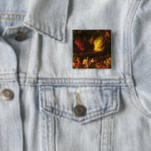 Aeneas in Hades Vierkante Button 5,1 Cm (In situ)