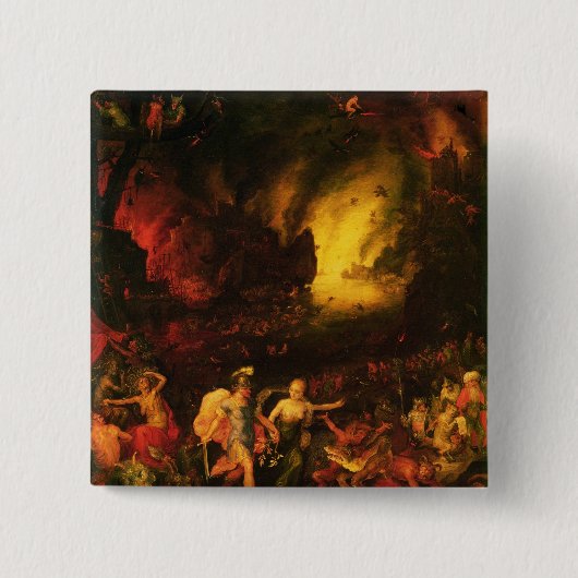 Aeneas in Hades Vierkante Button 5,1 Cm (Voorkant)