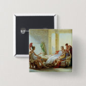 Aeneas vertelt Dido over de ramp bij Troy Vierkante Button 5,1 Cm (Voorkant /achterkant)