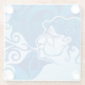 Aeolus Glazen Onderzetter (Achterkant)