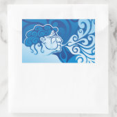 Aeolus Rechthoekige Sticker (Tas)