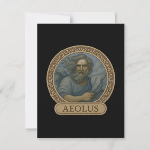 Aeolus Wind God Devotionele Prentbrief Briefkaart