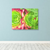 Aeonium Canvas Afdruk (Insitu (Houten vloer))