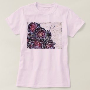 Aeoniumventiel op droge raketten t-shirt