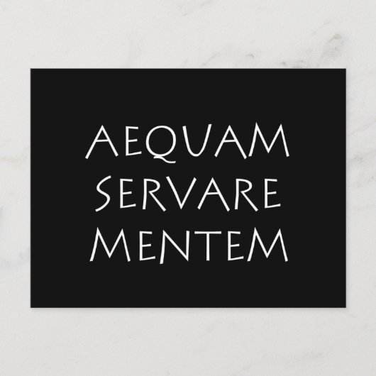 Aequam servare mentem briefkaart (Voorkant)