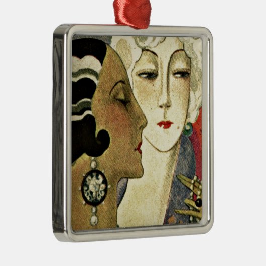 Aer Deco-dames Metalen Ornament (Rechts)