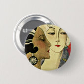 Aer Deco-dames Ronde Button 5,7 Cm (Voorkant /achterkant)