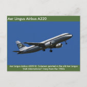 Aer Lingus Airbus A320 afbeelding voor briefkaart (Voorkant)