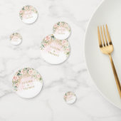 Aereal zacht roze rozen groen goud bruiloft confetti (Groep)