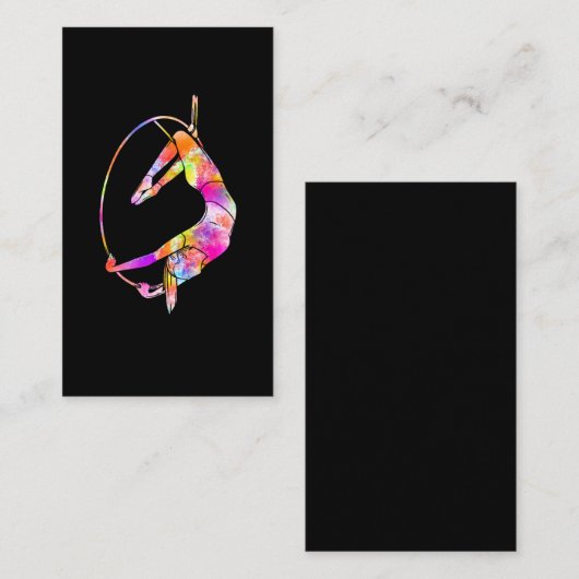 Aerial Artist Circus Hoop Aerial Yoga Aerialist Visitekaartje (Voorkant / Achterkant)