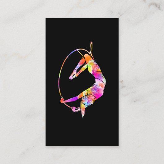 Aerial Artist Circus Hoop Aerial Yoga Aerialist Visitekaartje (Voorkant)