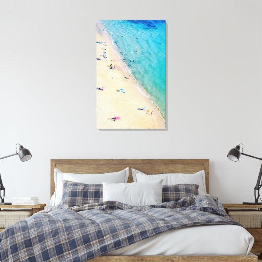 Aerial Beach Photo, Turquoise Vertical Canvas (Insitu (Slaapkamer))