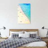 Aerial Beach Photo, Turquoise Vertical Canvas Afdruk (Insitu (Slaapkamer))