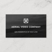Aerial black tone drone logo visitekaartje (Voorkant)