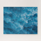 Aerial Blue Ocean Waves Crashing Legpuzzel (Horizontaal)