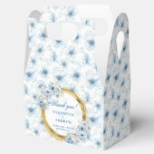 Aerial Bohemian Light Blue Gold Wedding Favoriet B Bedankdoosjes (Geopend)