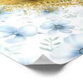 Aerial Boho Light Blue Gold Wedding Custom 8x10 Poster (Hoek)