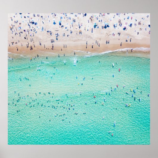 Aerial Bondi Beach, Sydney, zomer. Poster (Voorkant)