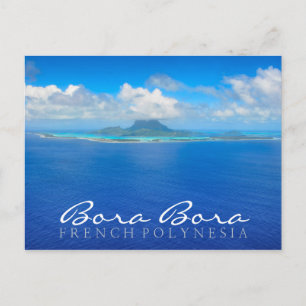 Aerial Bora Bora, Frans Polynesië text briefkaart