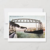 Aerial Bridge and Canal, Duluth, Minn. Briefkaart (Voorkant)