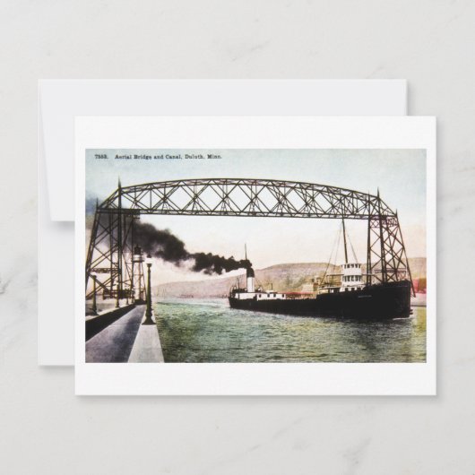 Aerial Bridge and Canal, Duluth, Minn. Briefkaart (Voorkant)