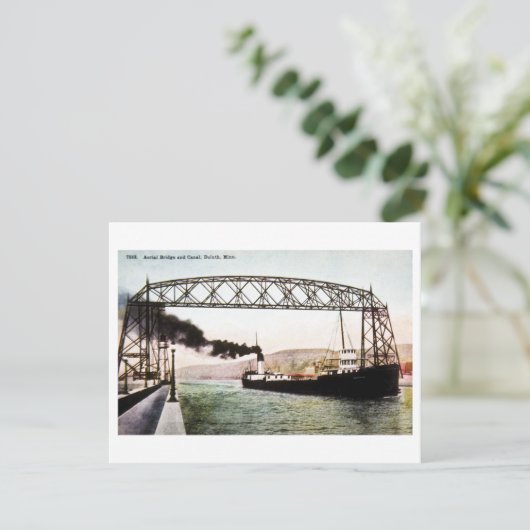 Aerial Bridge and Canal, Duluth, Minn. Briefkaart (Staand voorkant)