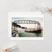Aerial Bridge and Canal, Duluth, Minn. Briefkaart (Voorkant / Achterkant in situ)