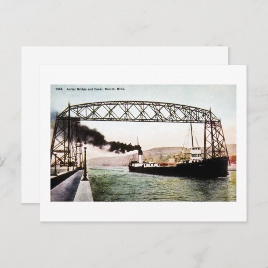 Aerial Bridge and Canal, Duluth, Minn. Briefkaart (Voorkant / Achterkant)