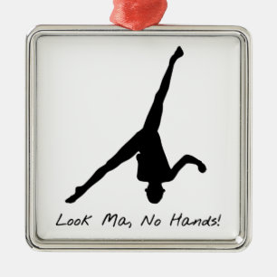 Aerial Cartwheel Gymnastics Metalen Ornament